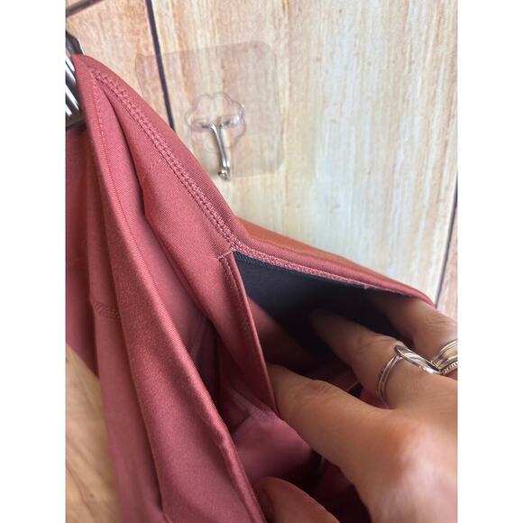 Nike Dri-Fit 7/8"  Leggings Burnt Brick Brown/Red Color Women's Size L - Picture 6 of 7